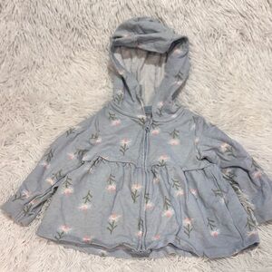 Floral Hooded Baby Jacket